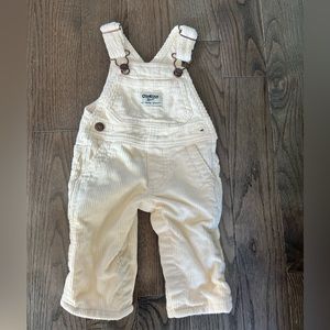 Osh Kosh baby overalls in white